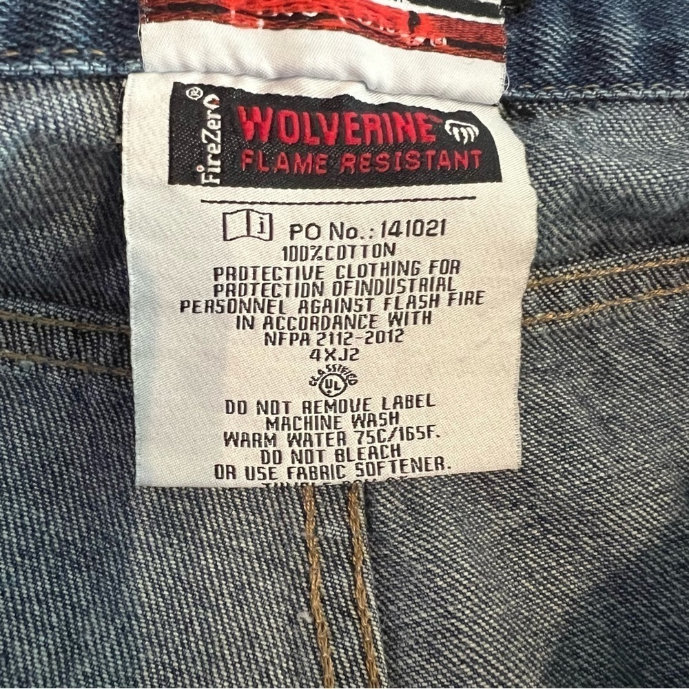 Wolverine Fire Zero Flame Resistant Carpenter Jea… - image 5